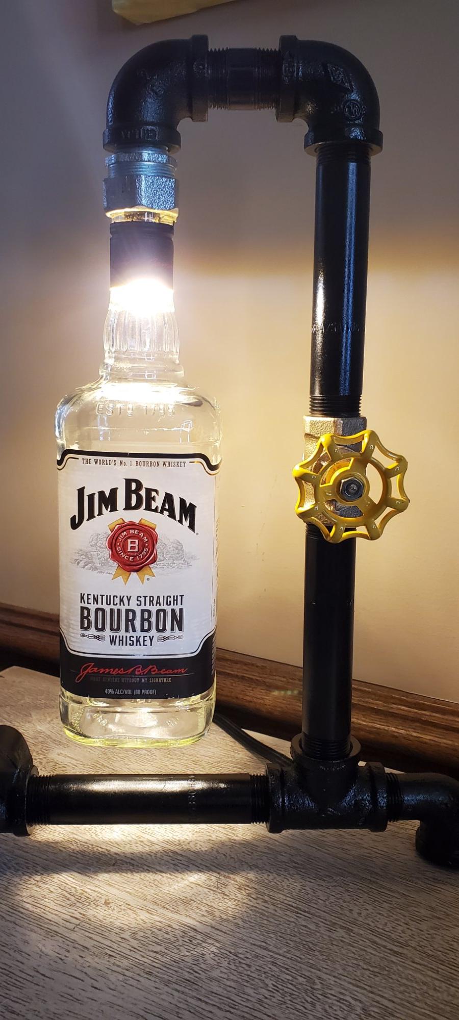 L-Shape Jim Beam Lamp
