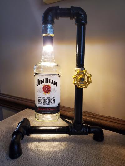 L-Shape Jim Beam Lamp