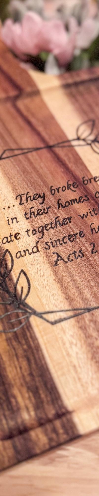 Wood Burned Charcuterie Board