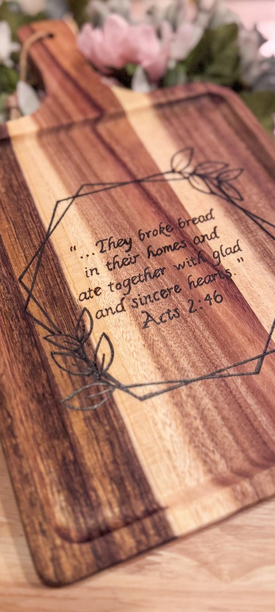 Wood Burned Charcuterie Board
