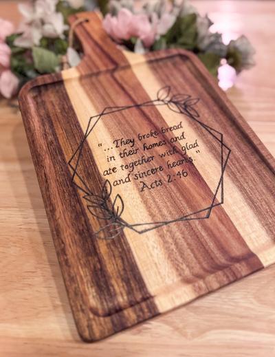 Wood Burned Charcuterie Board