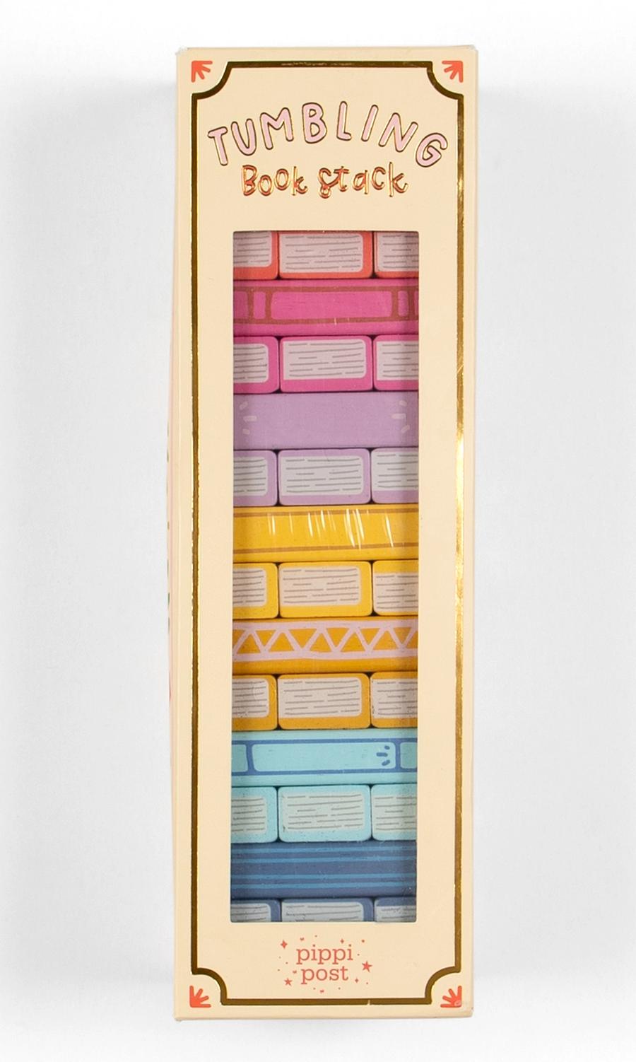 Tumbling Book Stack - Wooden Block Stacking & Balance Game