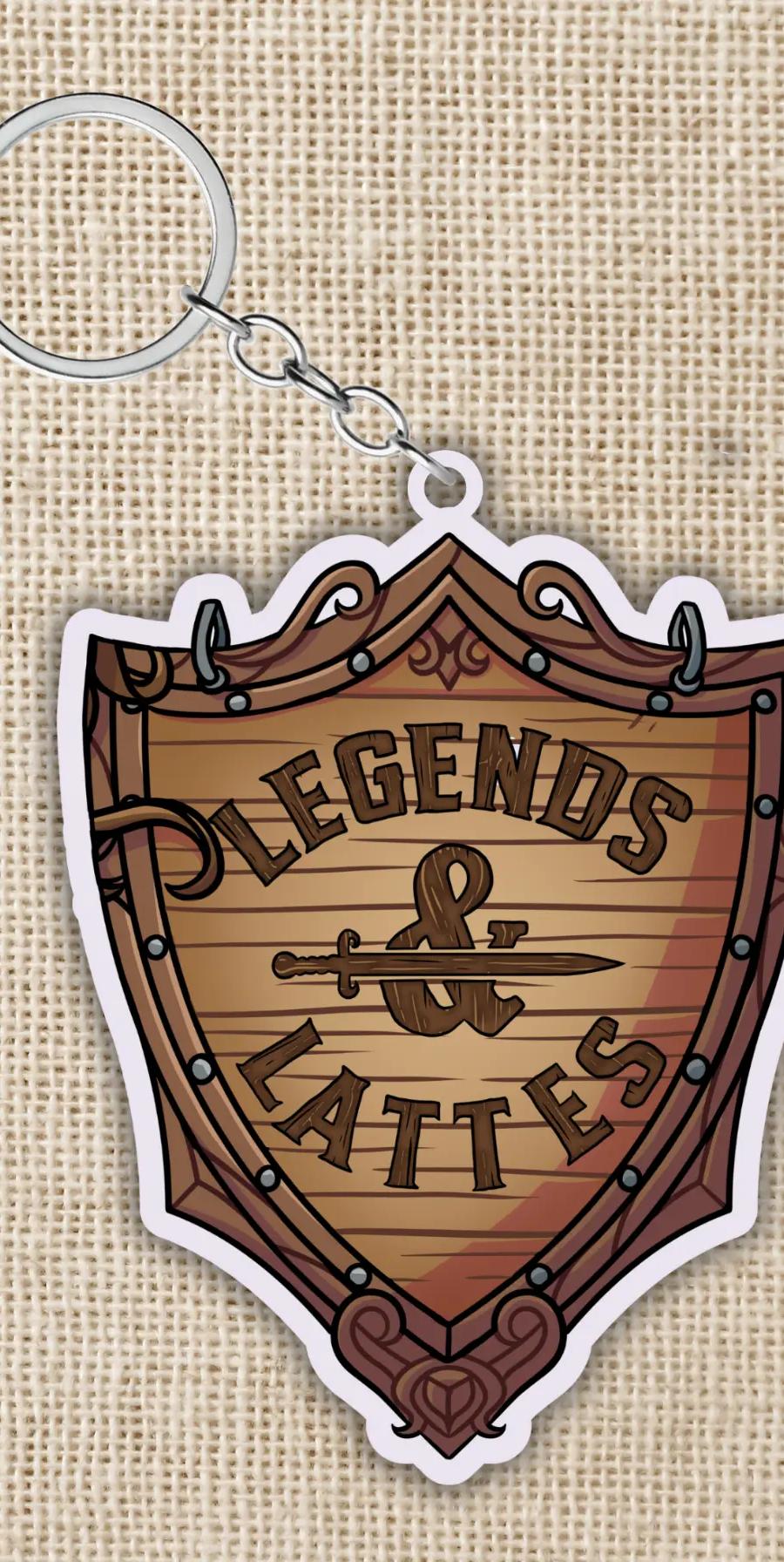 Legends & Lattes Store Sign Keychain