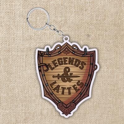 Legends & Lattes Store Sign Keychain