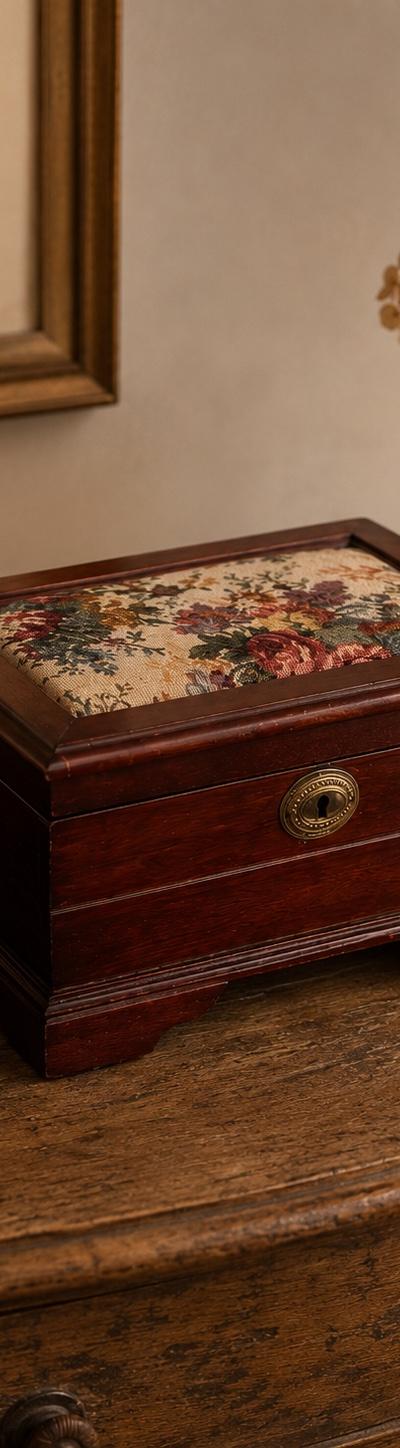 1970s Wooden Jewelry Box