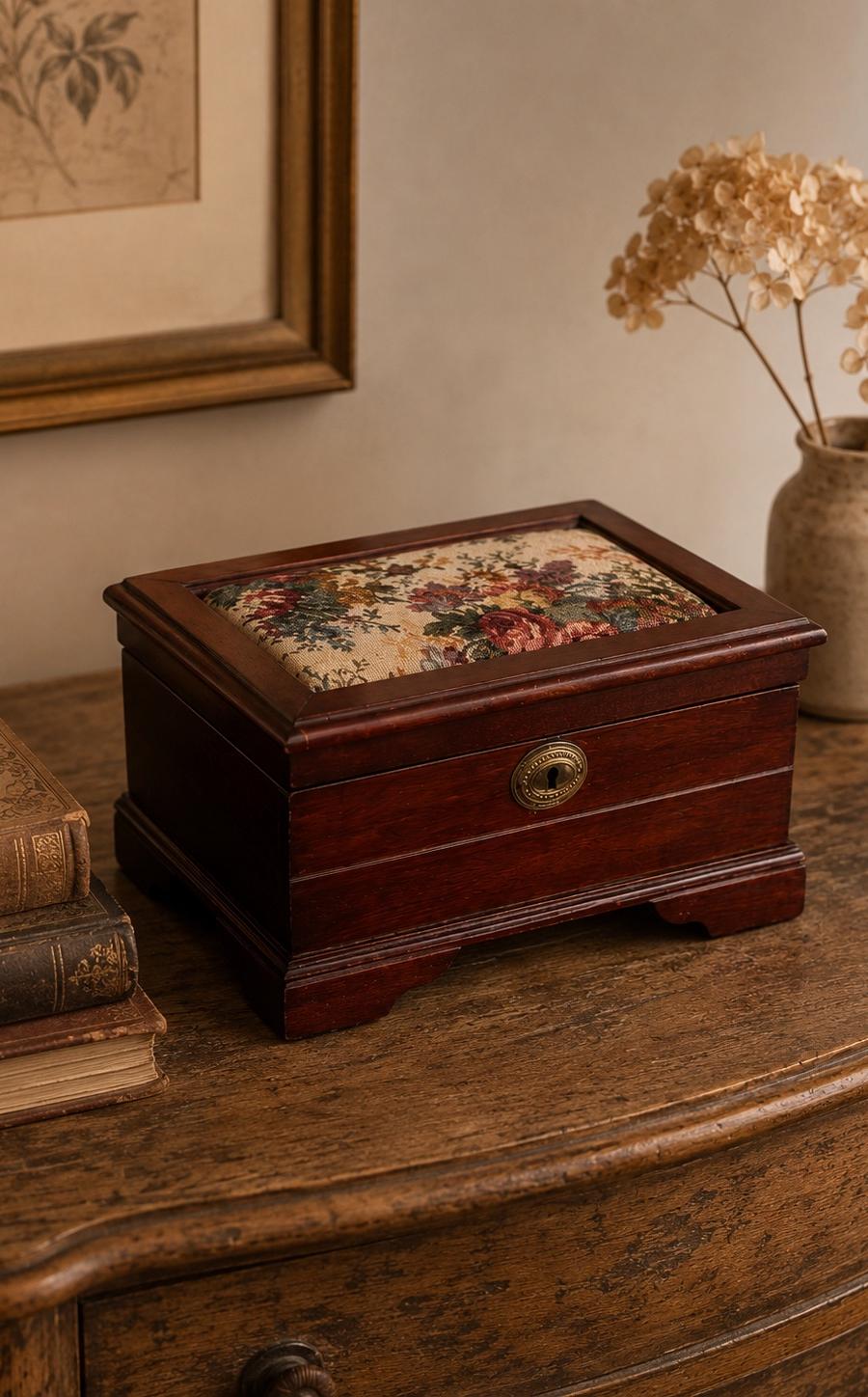 1970s Wooden Jewelry Box