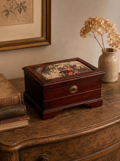 1970s Wooden Jewelry Box