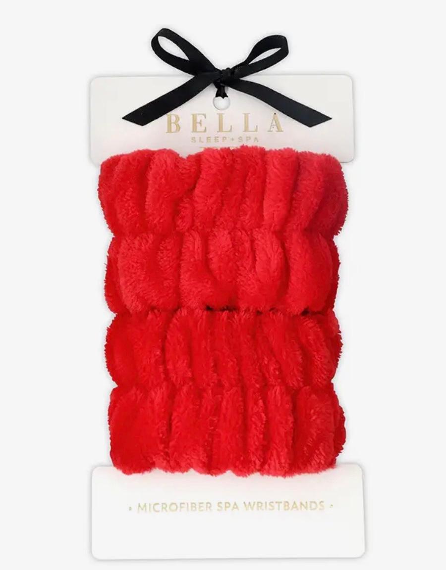 Plush Spa Wrist Bands -Red | One Size Fits Most 