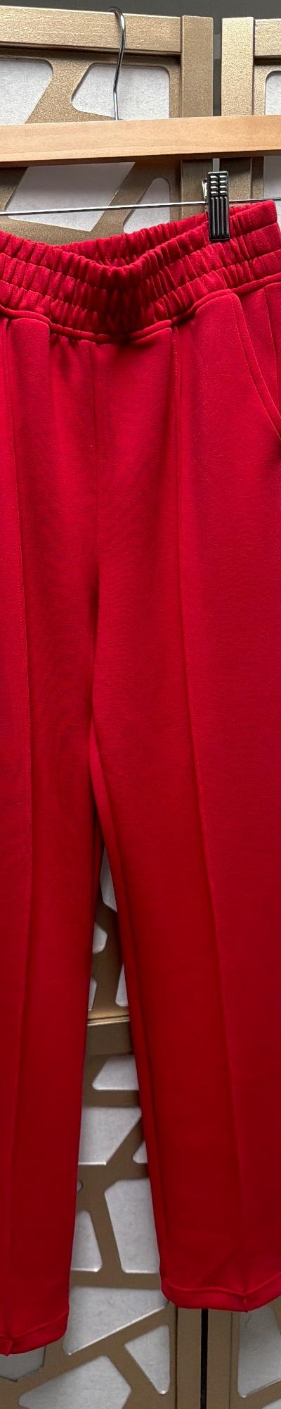 Red sweatpants 