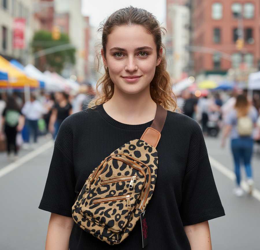 Leopard Crossbody Sling Bag