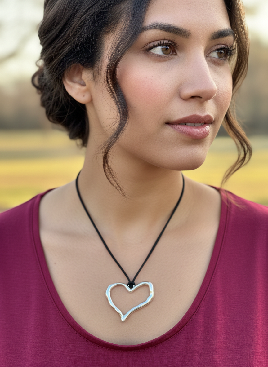 Hollow Heart Necklace
