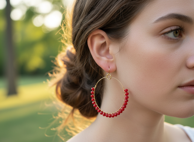 Hoop Bead Earrings