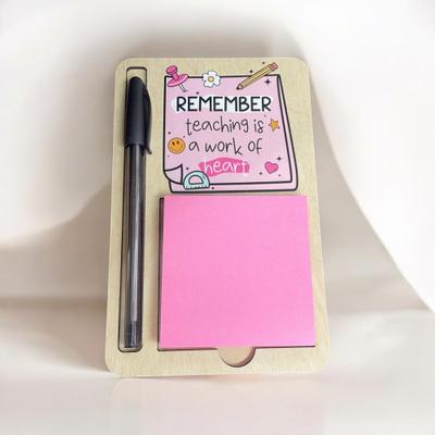 Teacher Post it Note Holder and Pen