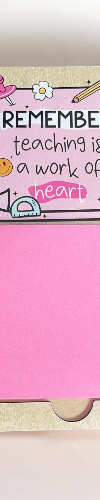 Teacher Post it Note Holder and Pen