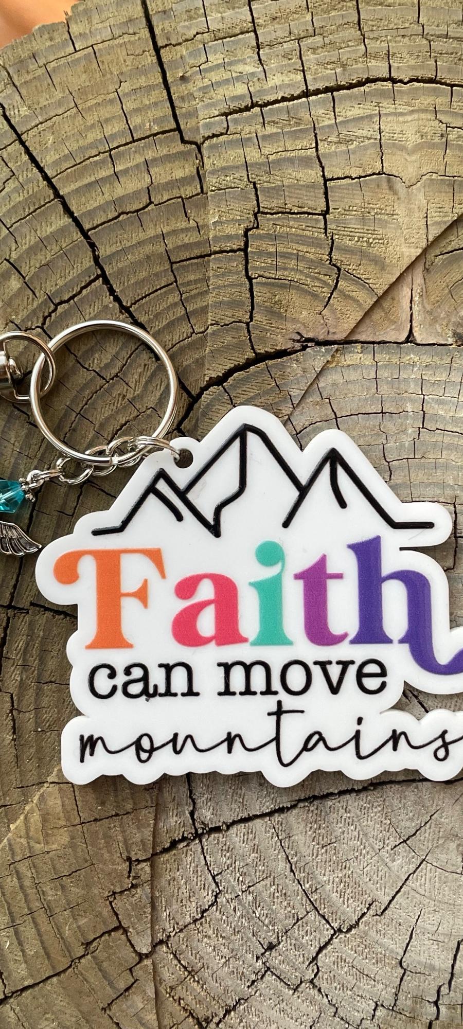 Acrylic Faith Keychain/Bag Tag