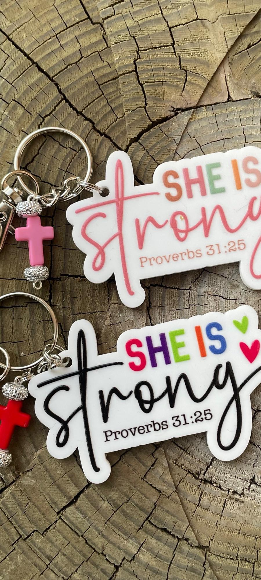 Acrylic Faith Keychain/Bag Tag
