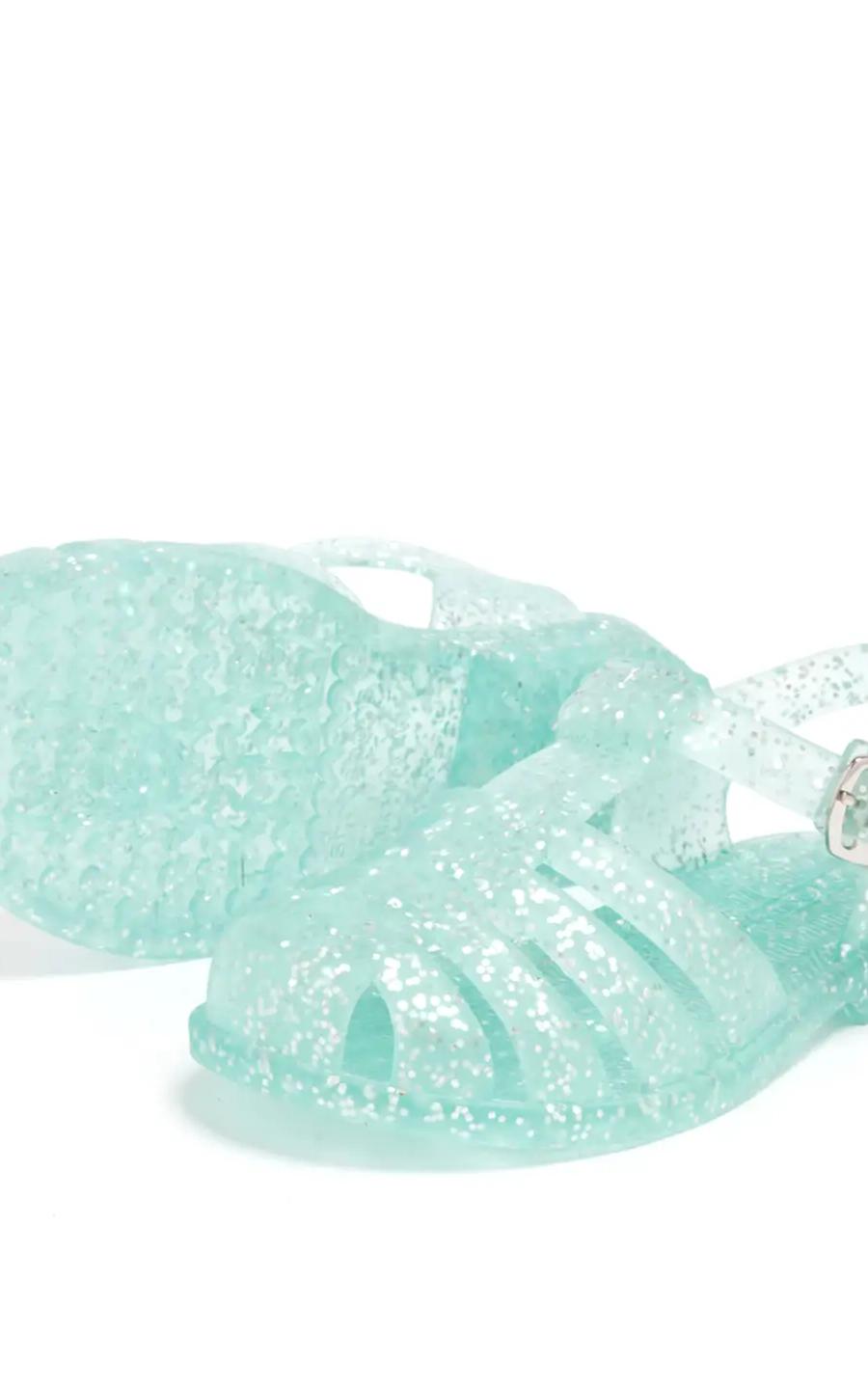 Aqua Glitter Jelly Toddler Shoes