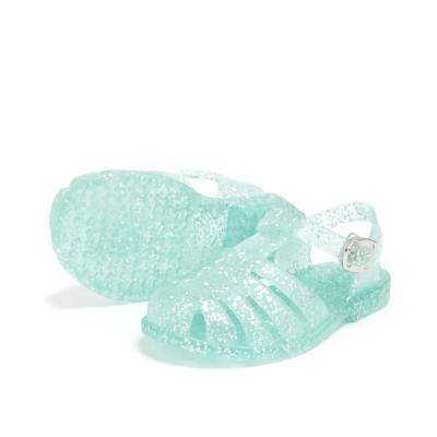 Aqua Glitter Jelly Toddler Shoes