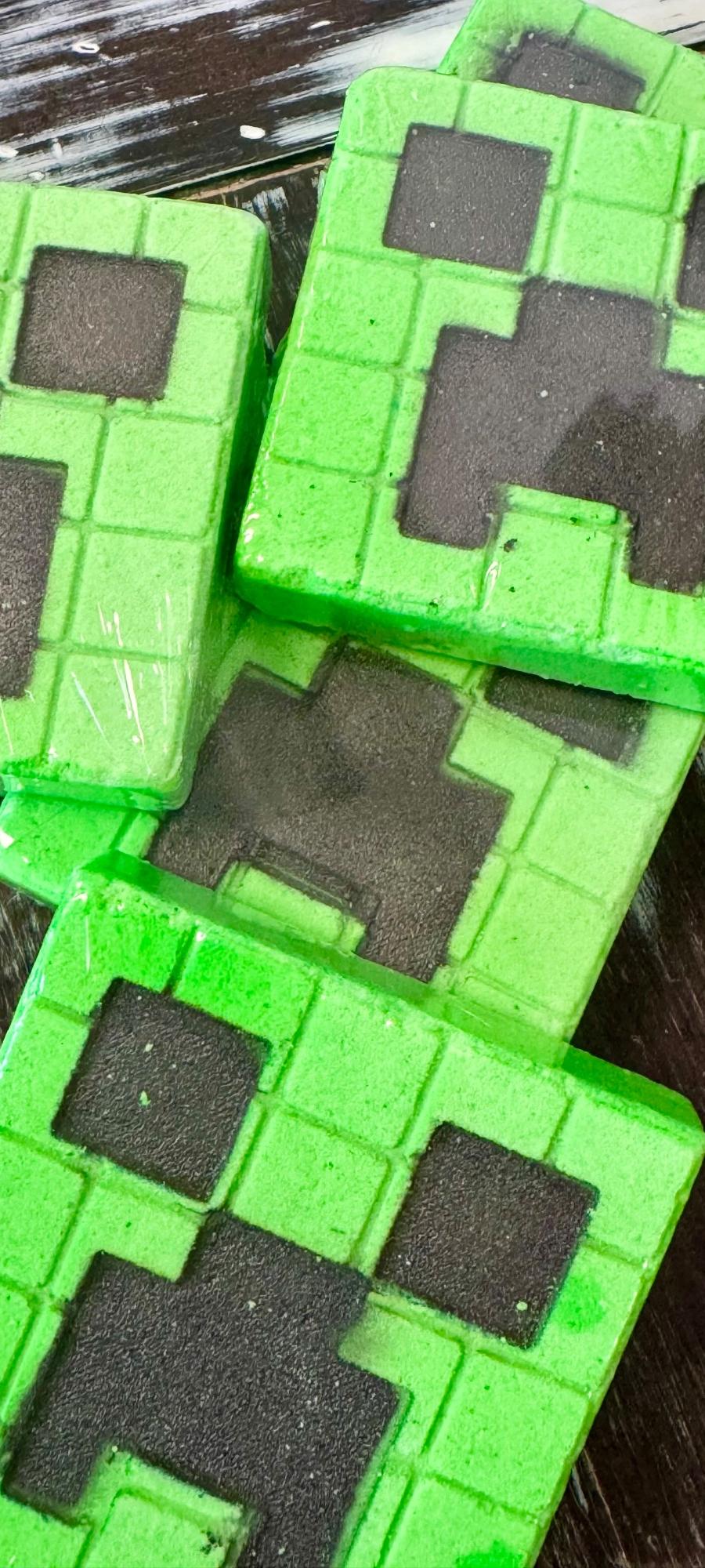 Hand painted Minecraft bath bomb