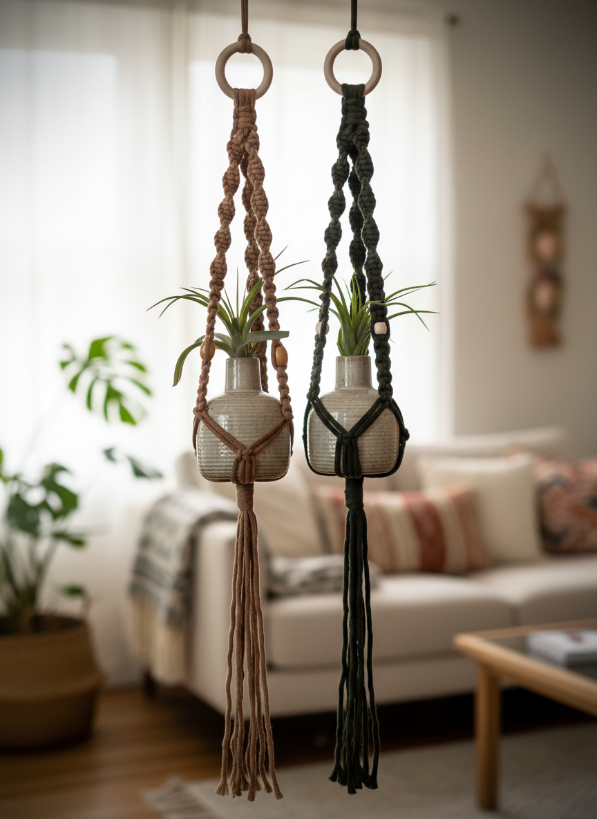 BottleNeckHang w/airplant - Brown