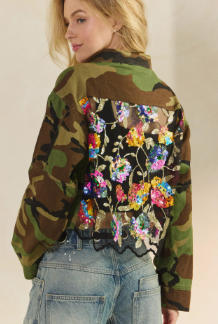 Camo Jacket w/Sequin Back