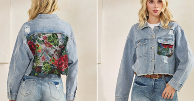 Denim Jacket w/Sequin Back