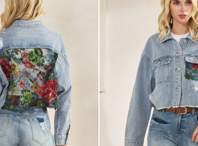 Denim Jacket w/Sequin Back