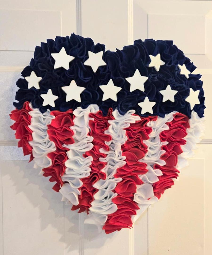 Patriotic Heart Wreath
