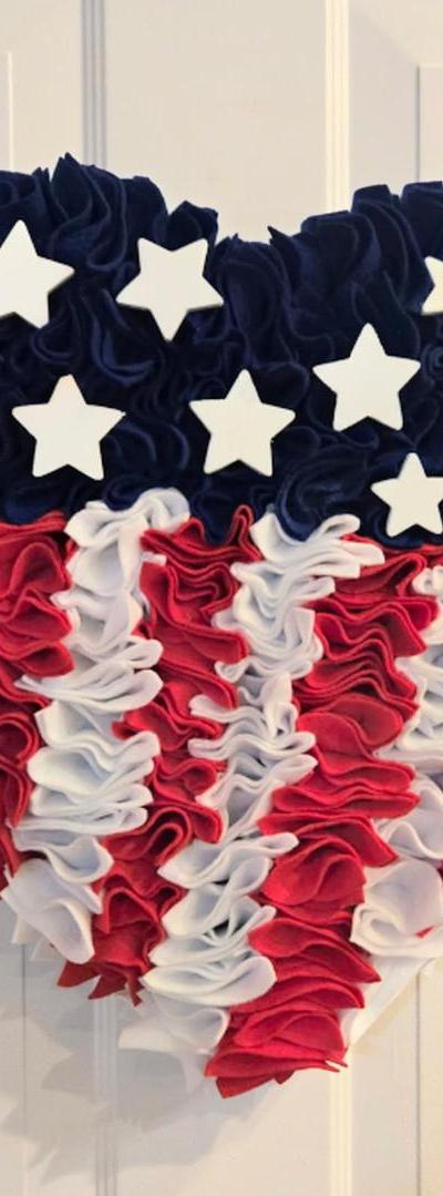 Patriotic Heart Wreath