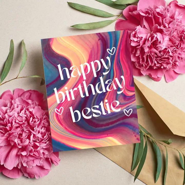 Happy Birthday Bestie Greeting Card