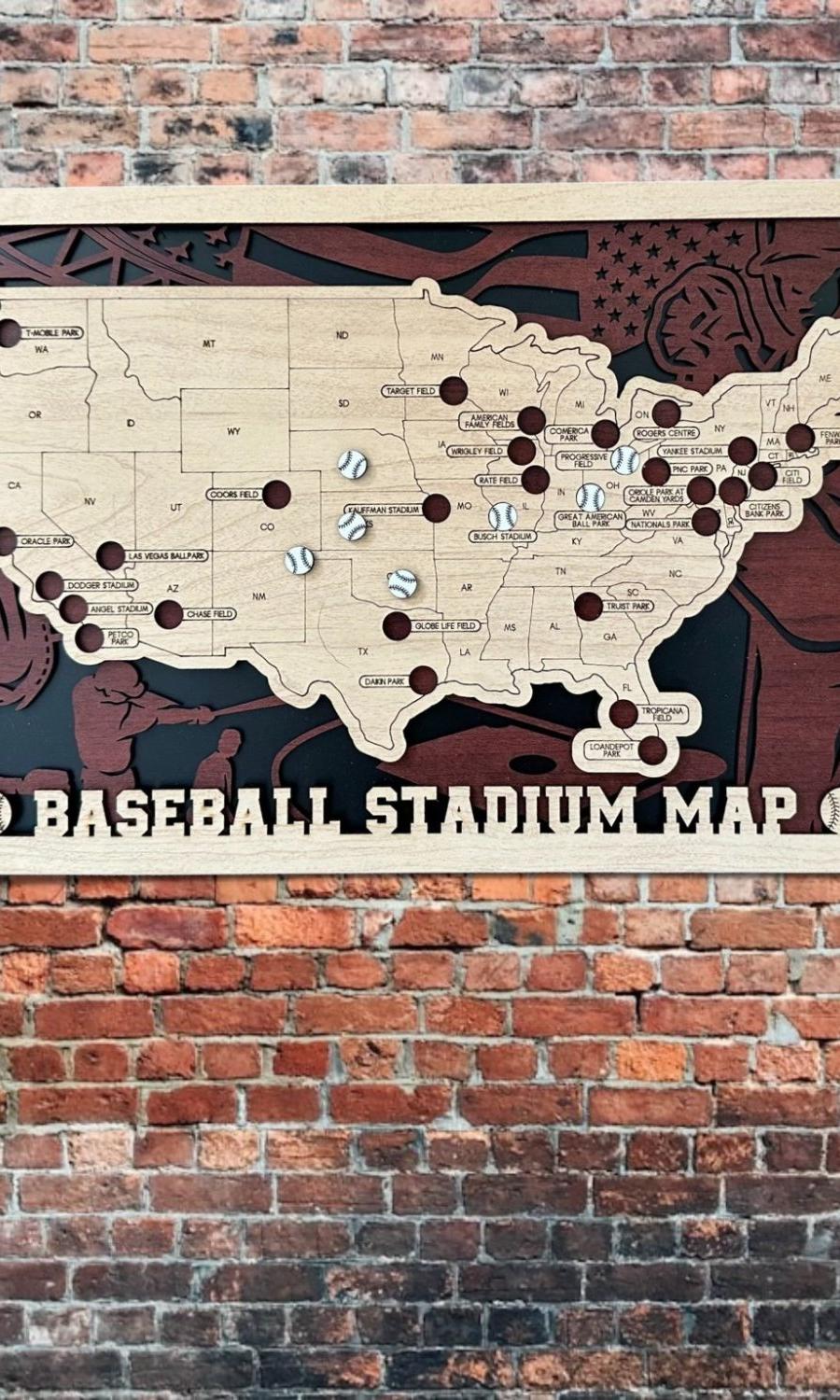 US Baseball Stadium Tracker Map