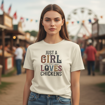 Graphic Tee - Just A Girl Who Loves Chickens
