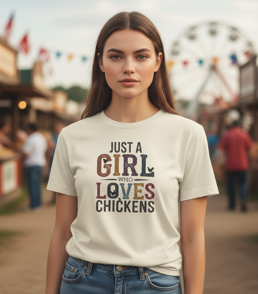 Graphic Tee - Just A Girl Who Loves Chickens