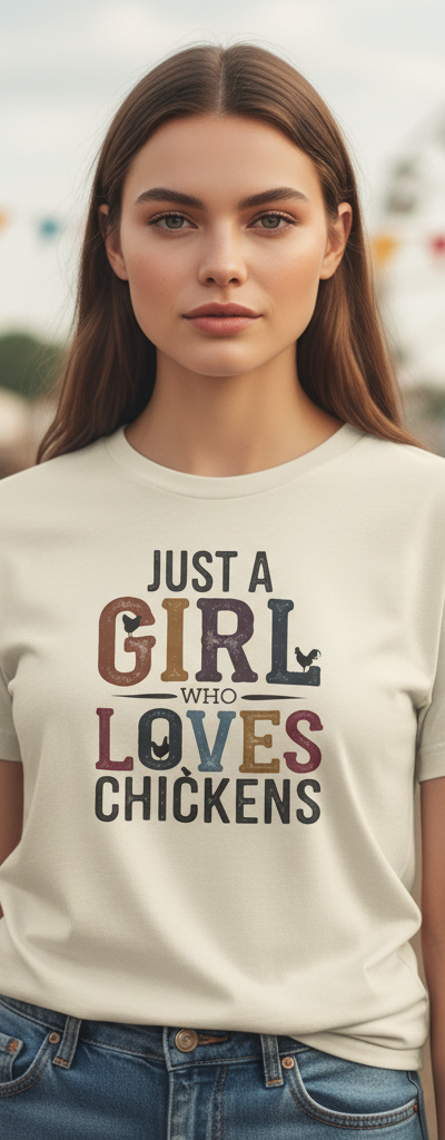 Graphic Tee - Just A Girl Who Loves Chickens