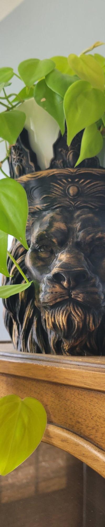 Majestic Lion Potted Plant Holder