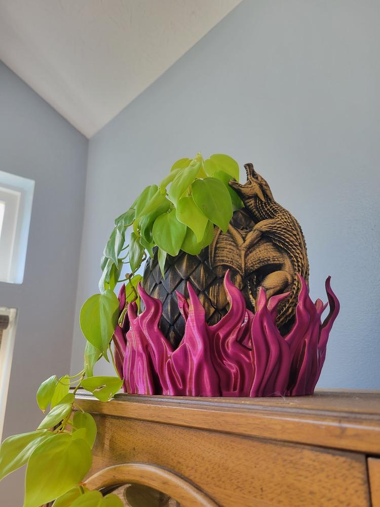Dragon Egg and Flame Planter