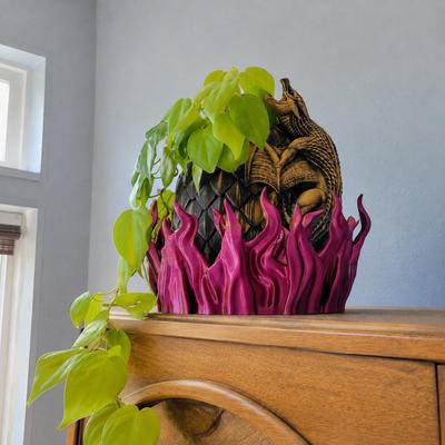 Dragon Egg and Flame Planter