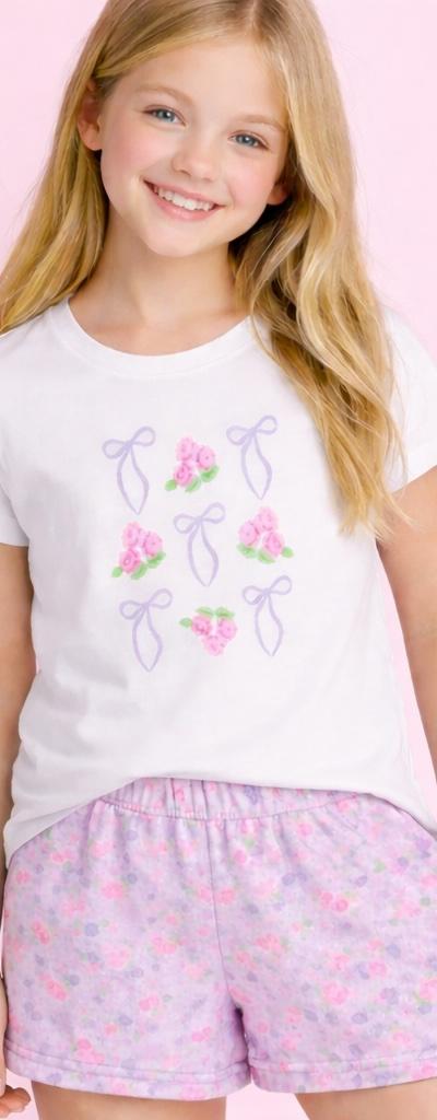 Tween- Forever Floral Plush Shorts