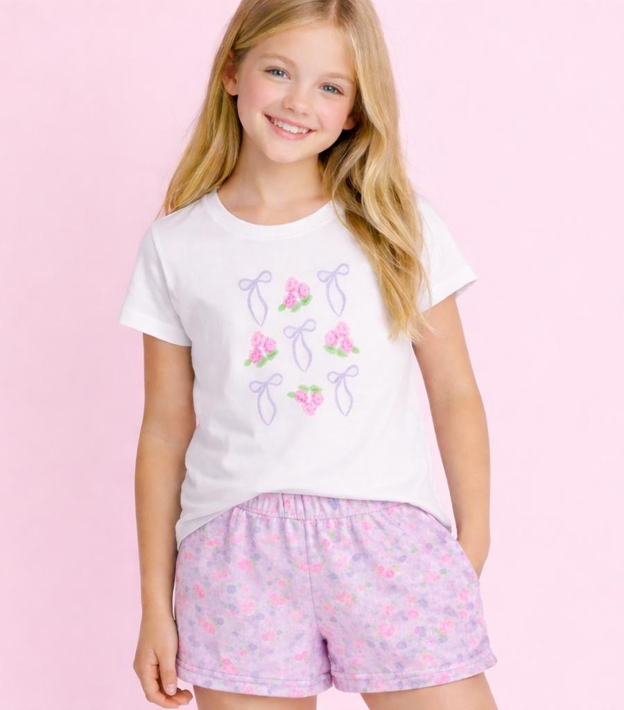 Tween- Forever Floral Plush Shorts