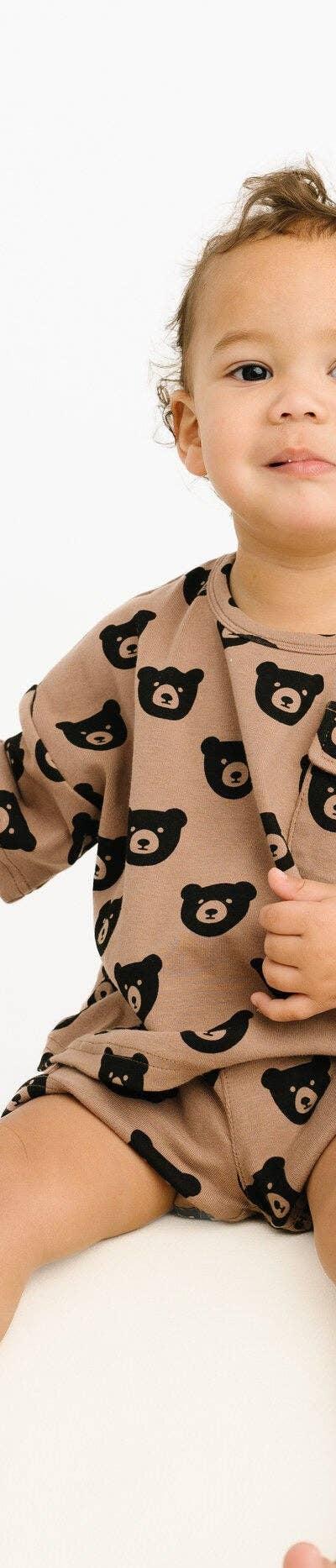 Boys Brown Bear Cargo Slouchy Sets