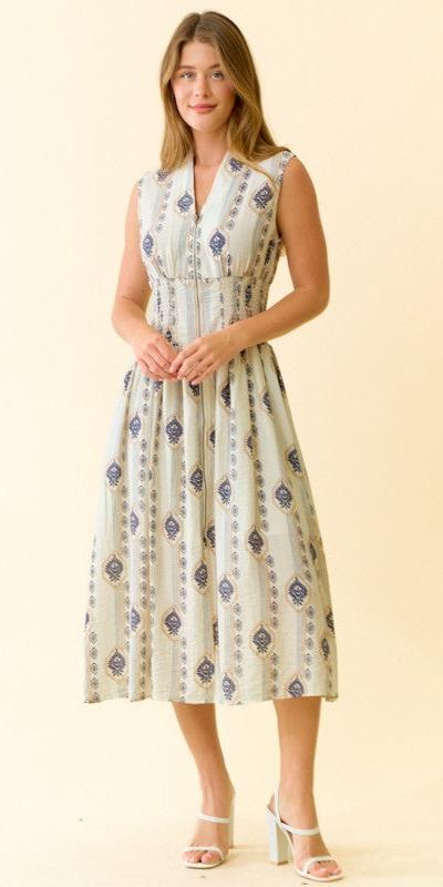 Meadow Zip Midi Dress