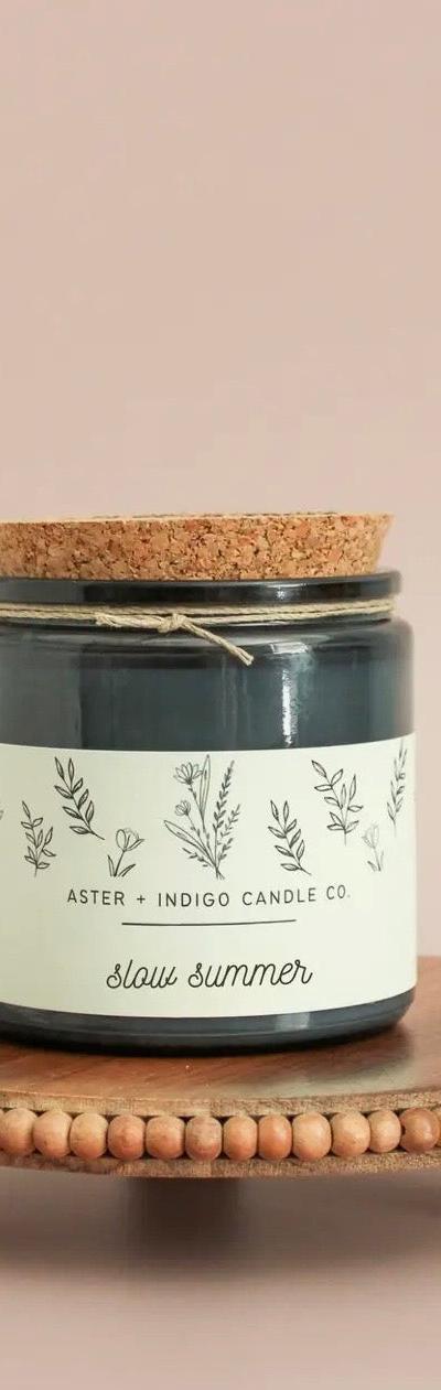 Aster + Indigo Candle