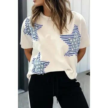 Star Patched Mineral Washed Tee