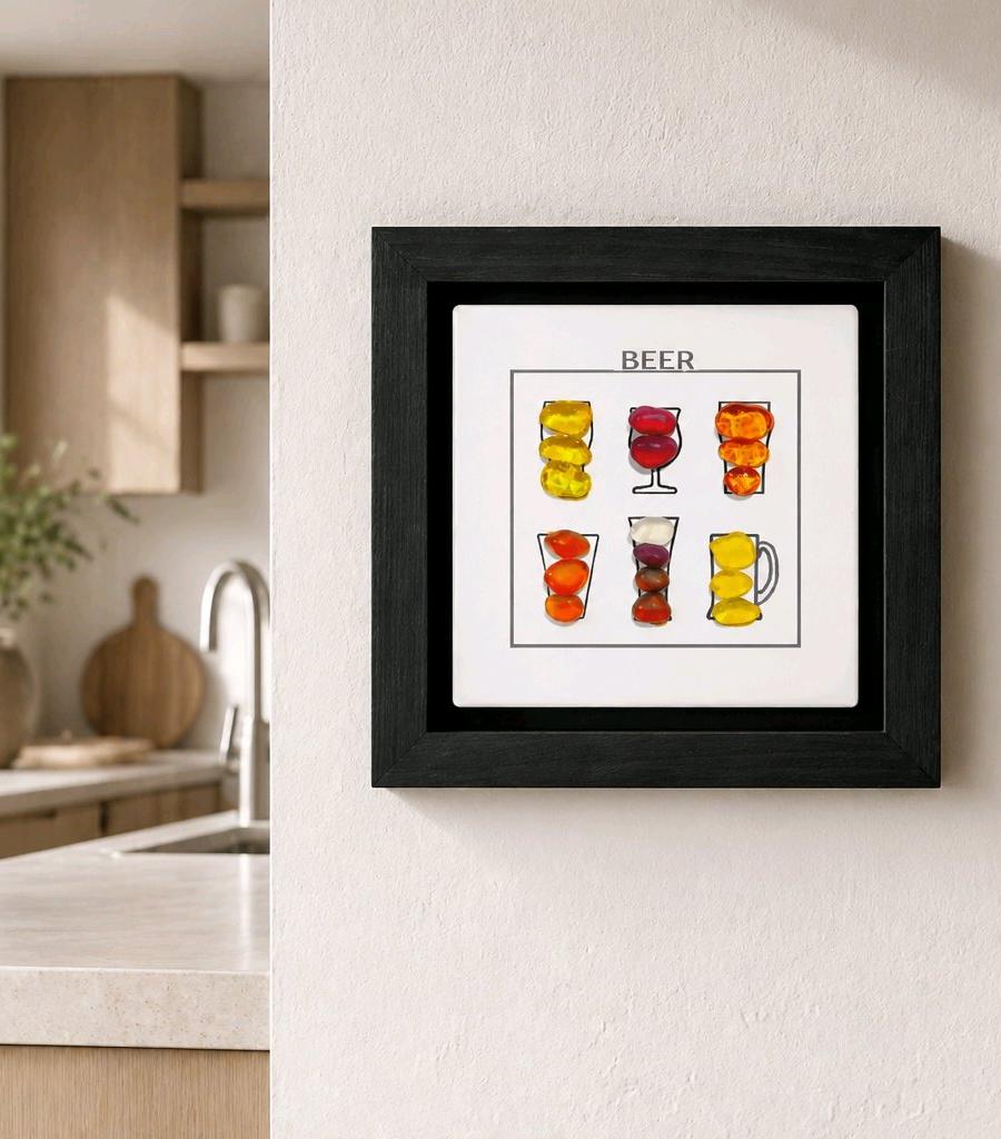 HOME DECOR -- GLASS ART -- BEER