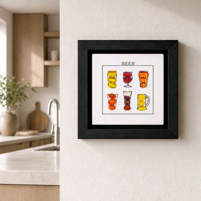 HOME DECOR -- GLASS ART -- BEER