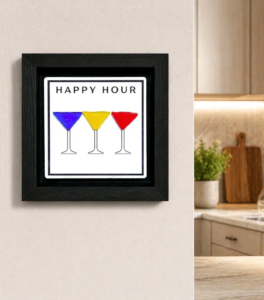HOME DECOR -- GLASS ART -- MARTINIS