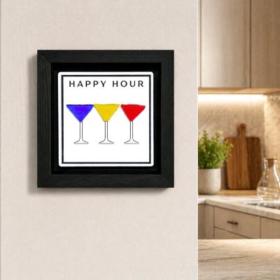 HOME DECOR -- GLASS ART -- MARTINIS