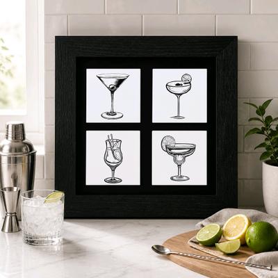MAGNETIC COASTER WALL ART -- COCKTAILS