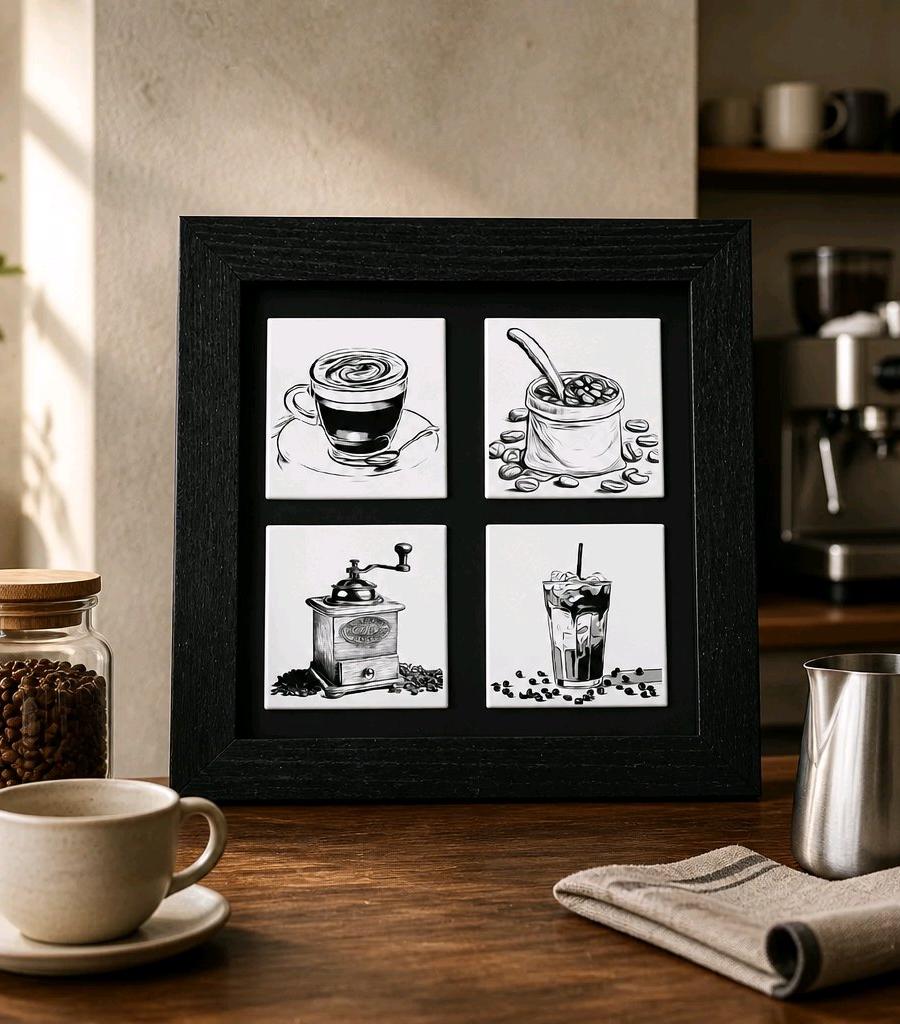 MAGNETIC COASTER WALL ART -- COFFEE