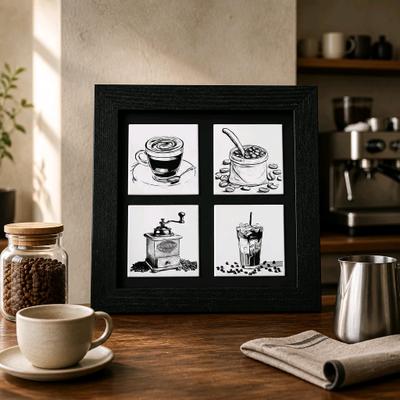 MAGNETIC COASTER WALL ART -- COFFEE